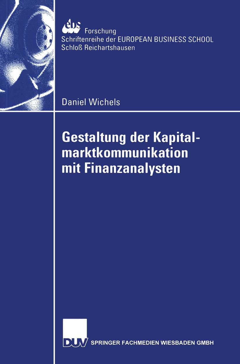 Vorderes Coverbild Gestaltung der Kapitalmarktkommunikation mit Finanzanalysten