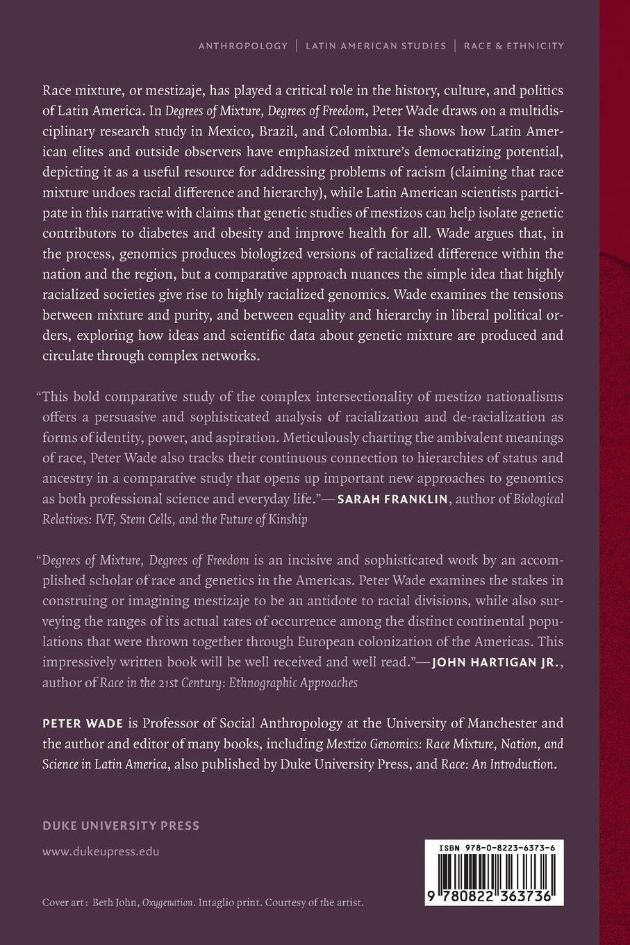 Rückseitencover Degrees of Mixture, Degrees of Freedom