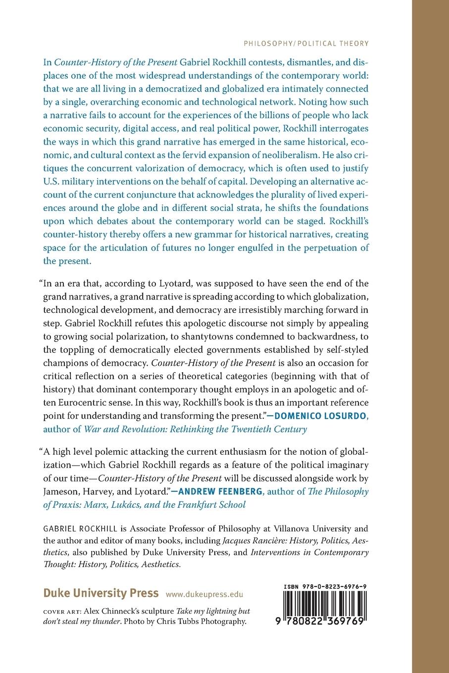 Rückseitencover Counter-History of the Present