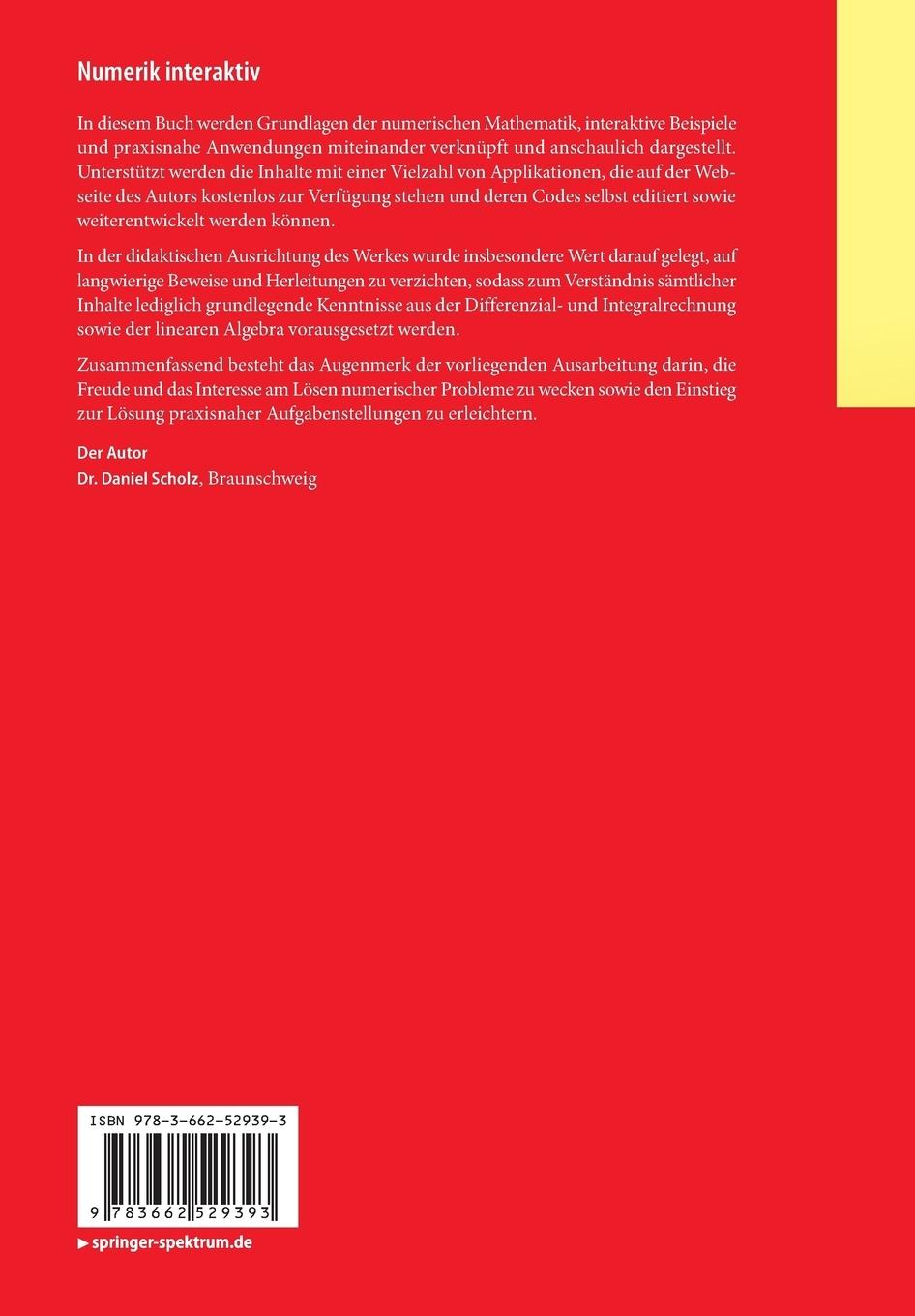 Rückseitencover Numerik interaktiv