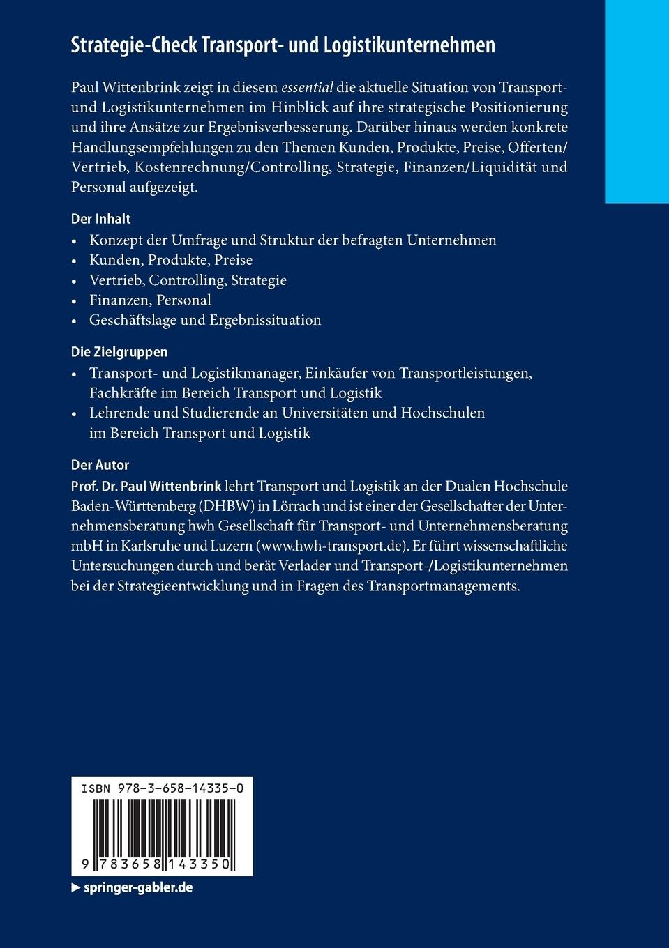 Rückseitencover Strategie-Check Transport- und Logistikunternehmen