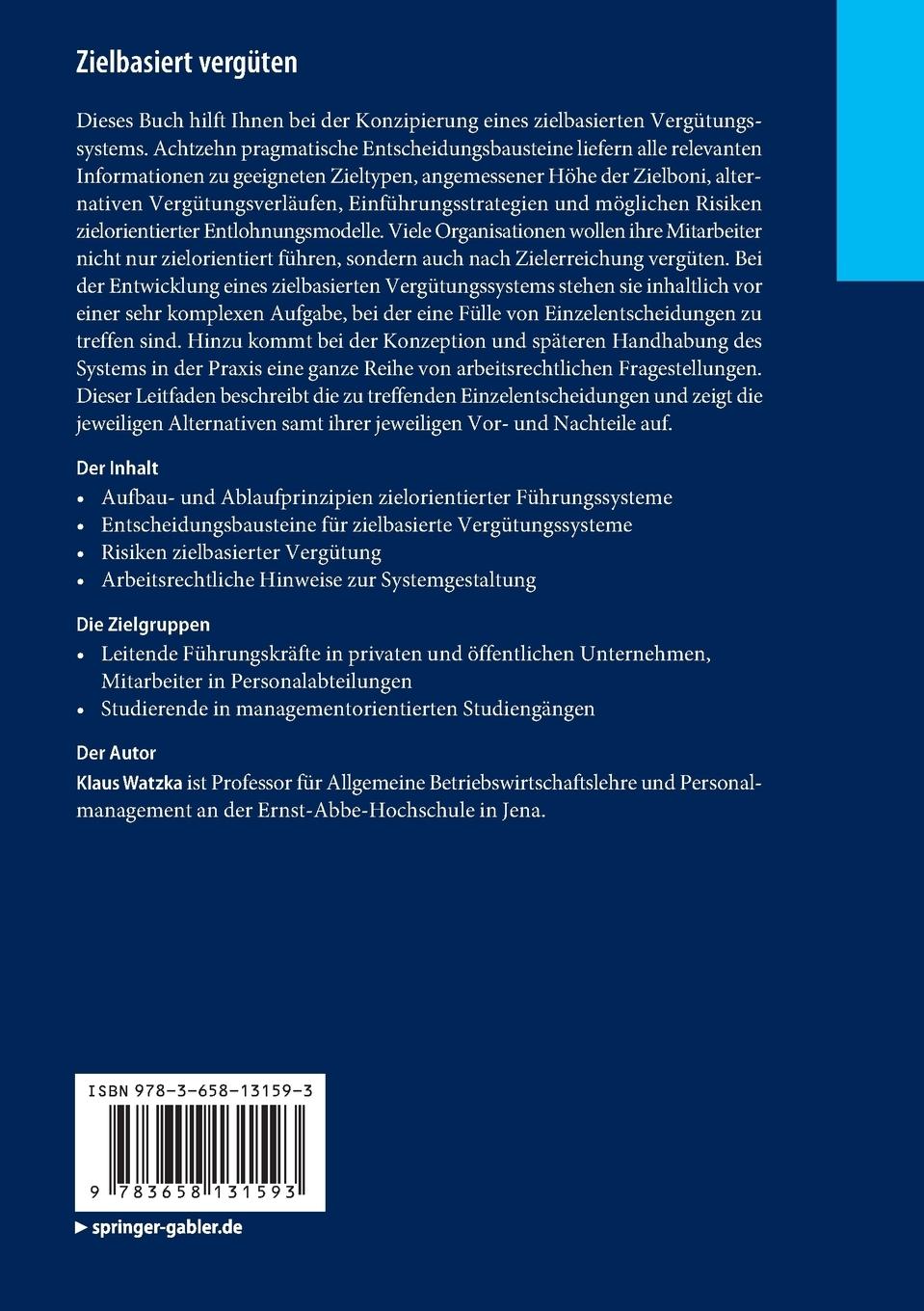 Rückseitencover Zielbasiert vergüten