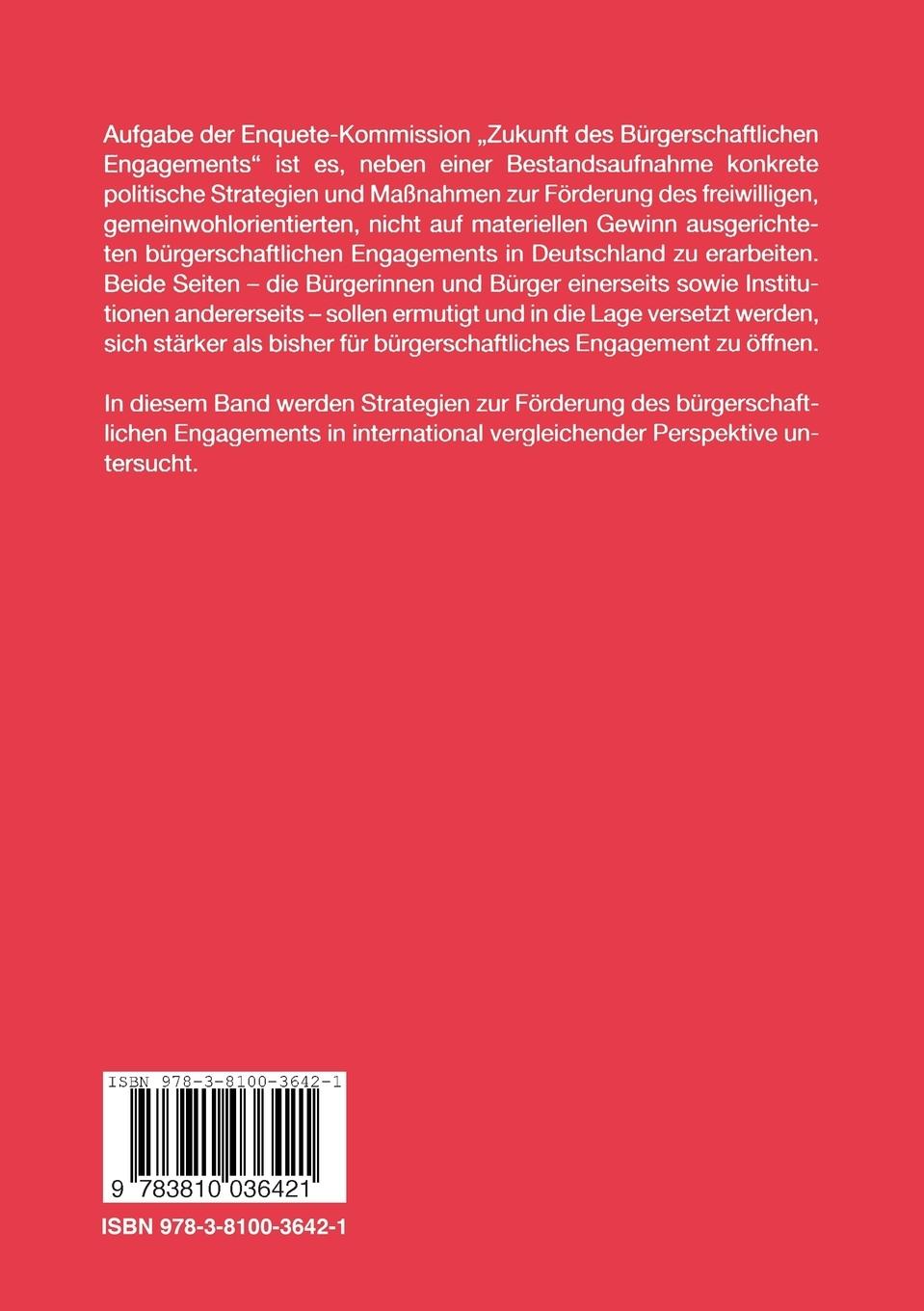 Rückseitencover Bürgerschaftliches Engagement im internationalen Vergleich