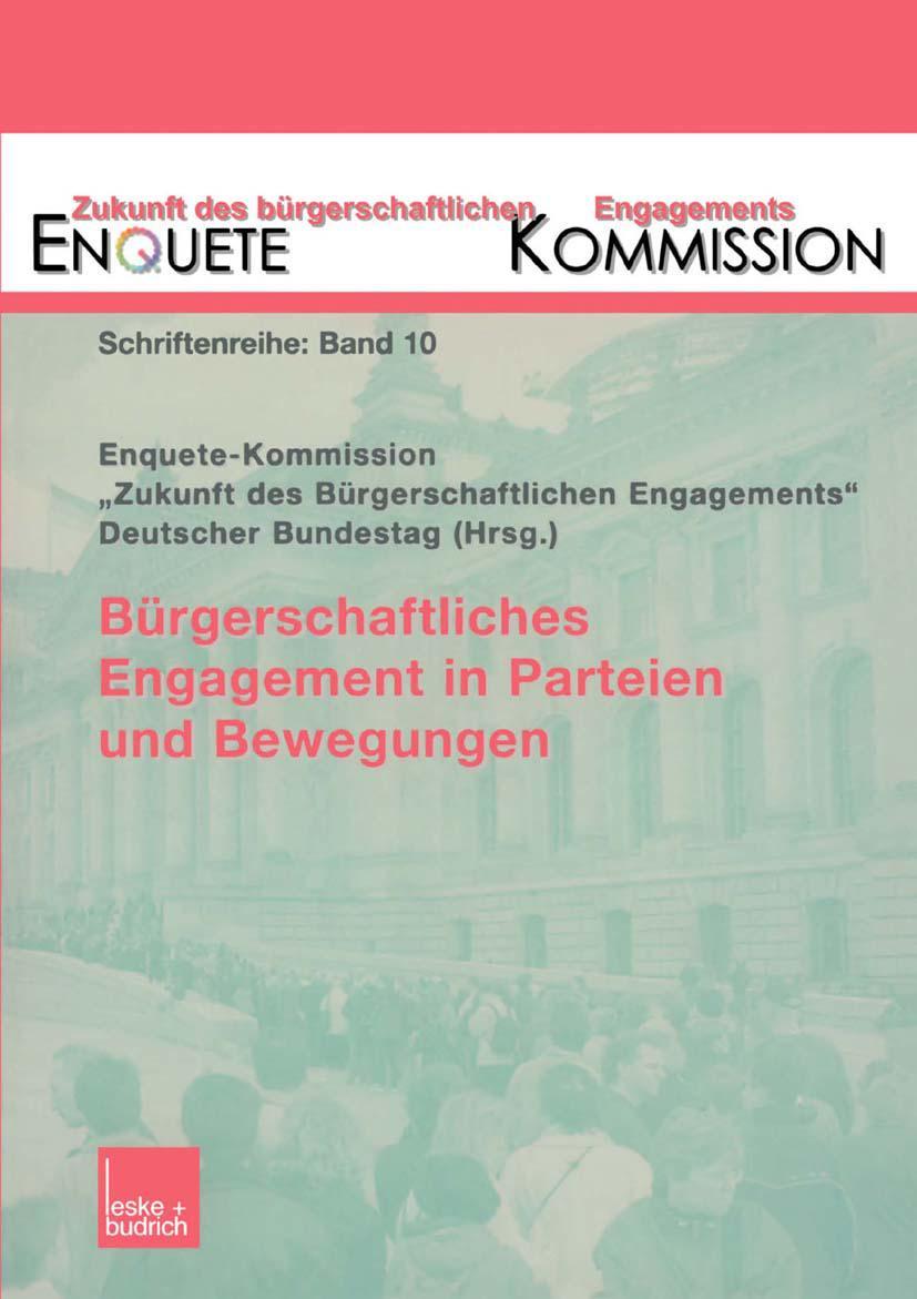 Vorderes Coverbild Bürgerschaftliches Engagement in Parteien und Bewegungen
