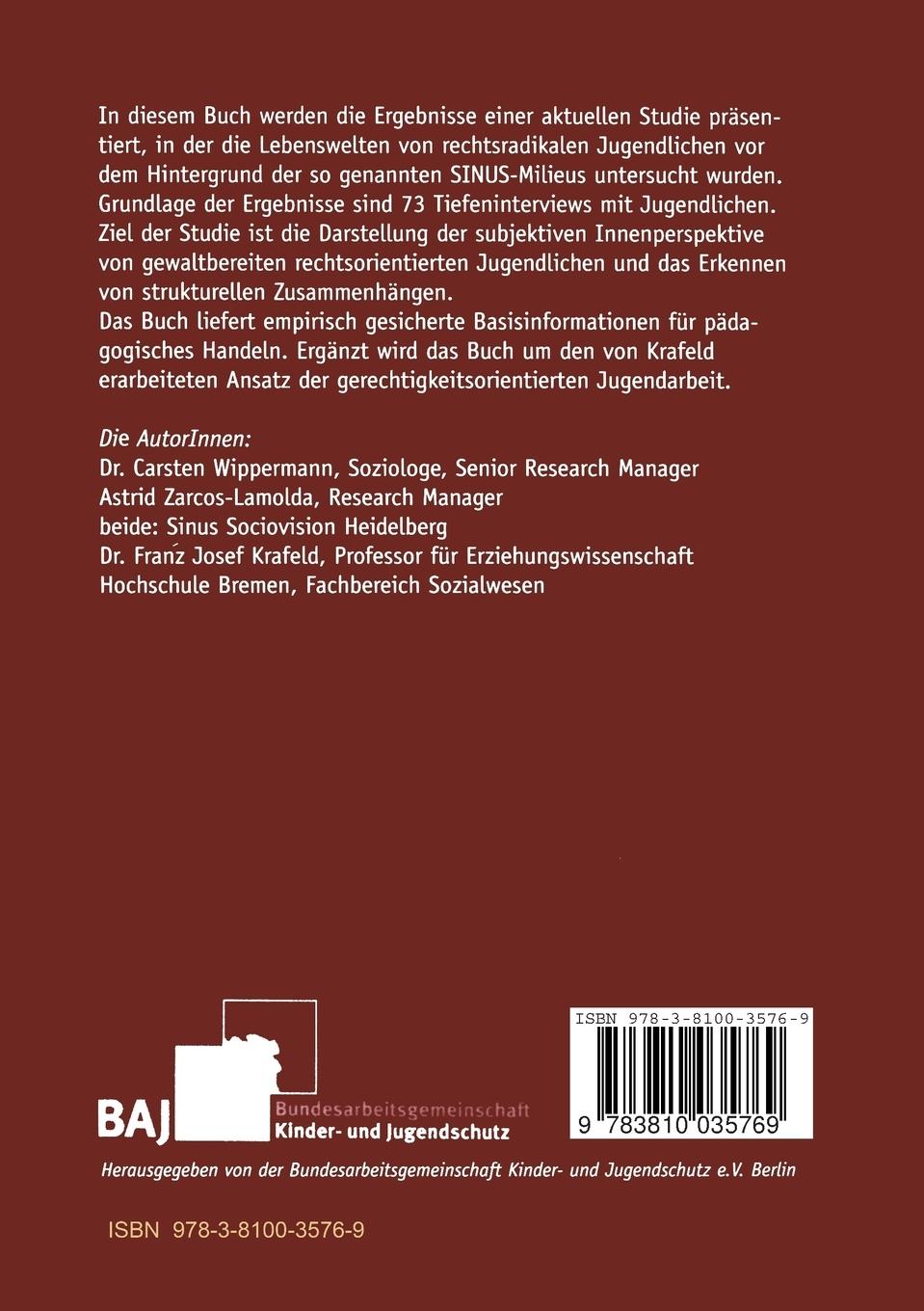 Rückseitencover Auf der Suche nach Thrill und Geborgenheit