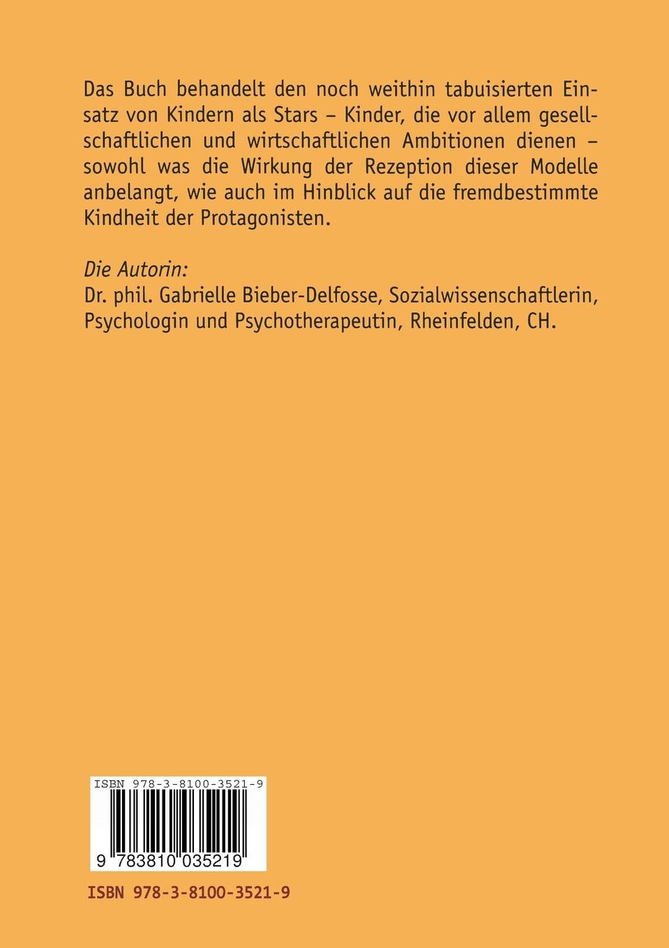 Rückseitencover Vom Medienkind zum Kinderstar