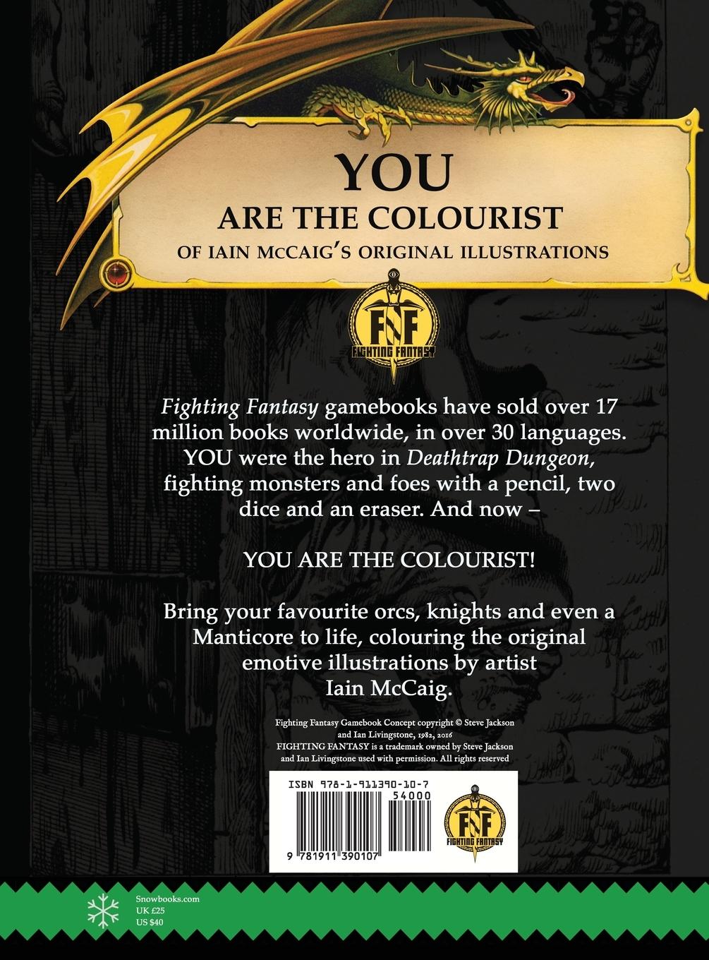 Rückseitencover Deathtrap Dungeon Colouring Book
