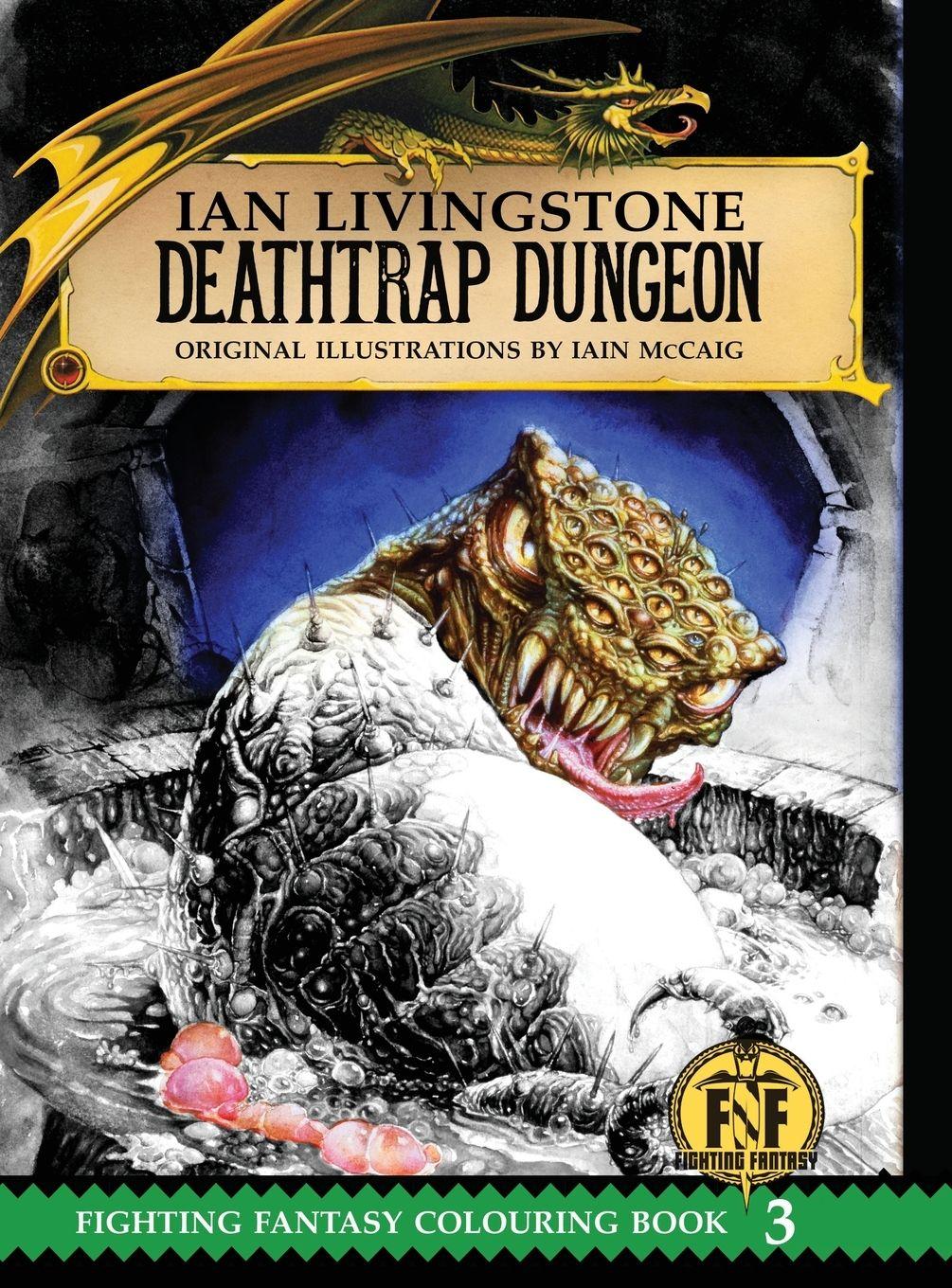 Vorderes Coverbild Deathtrap Dungeon Colouring Book