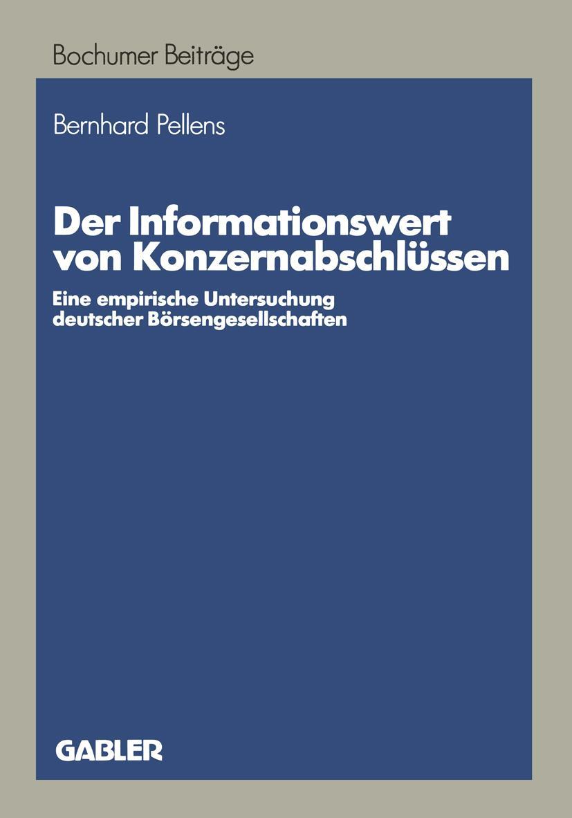 Vorderes Coverbild Der Informationswert von Konzernabschlüssen