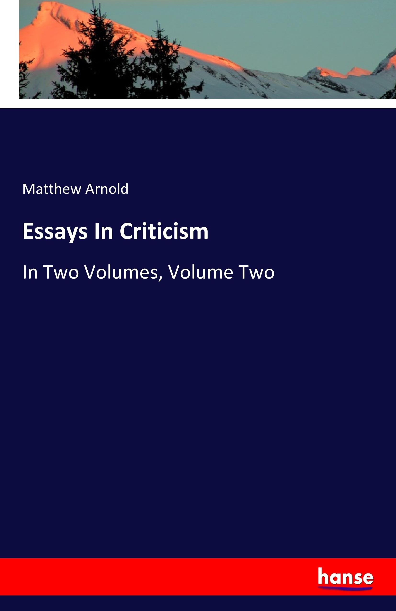 Vorderes Coverbild Essays In Criticism