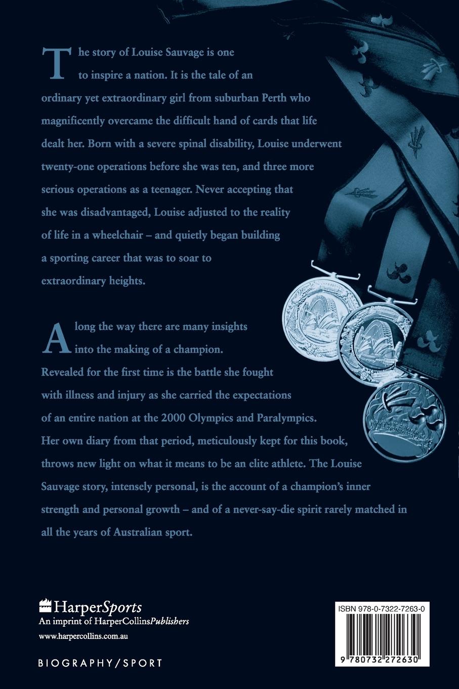 Rückseitencover LOUISE SAUVAGE