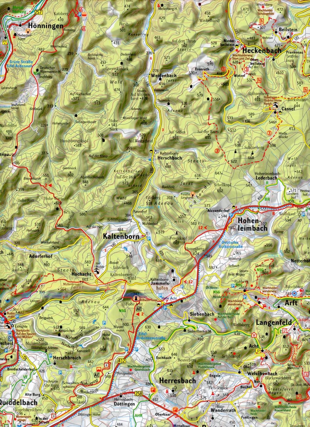 Beispielinhalt (Bild) Hohe Eifel - Ahreifel - Rheineifel 1 : 50 000. Wander- und Freizeitkarte