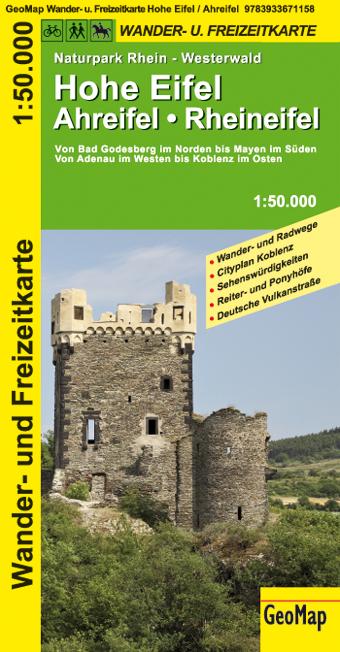 Vorderes Coverbild Hohe Eifel - Ahreifel - Rheineifel 1 : 50 000. Wander- und Freizeitkarte