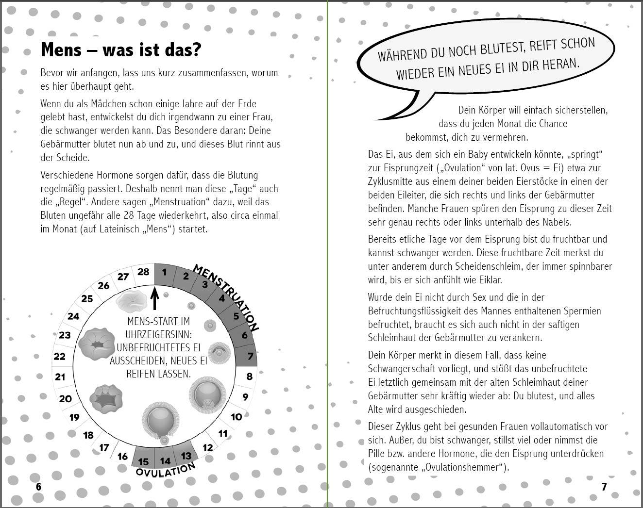 Beispielinhalt (Bild) Die freie Mens - Leas COMIC-TAGEBUCH für eine schmerzfreie Regel ohne Binden, Tampons und Co