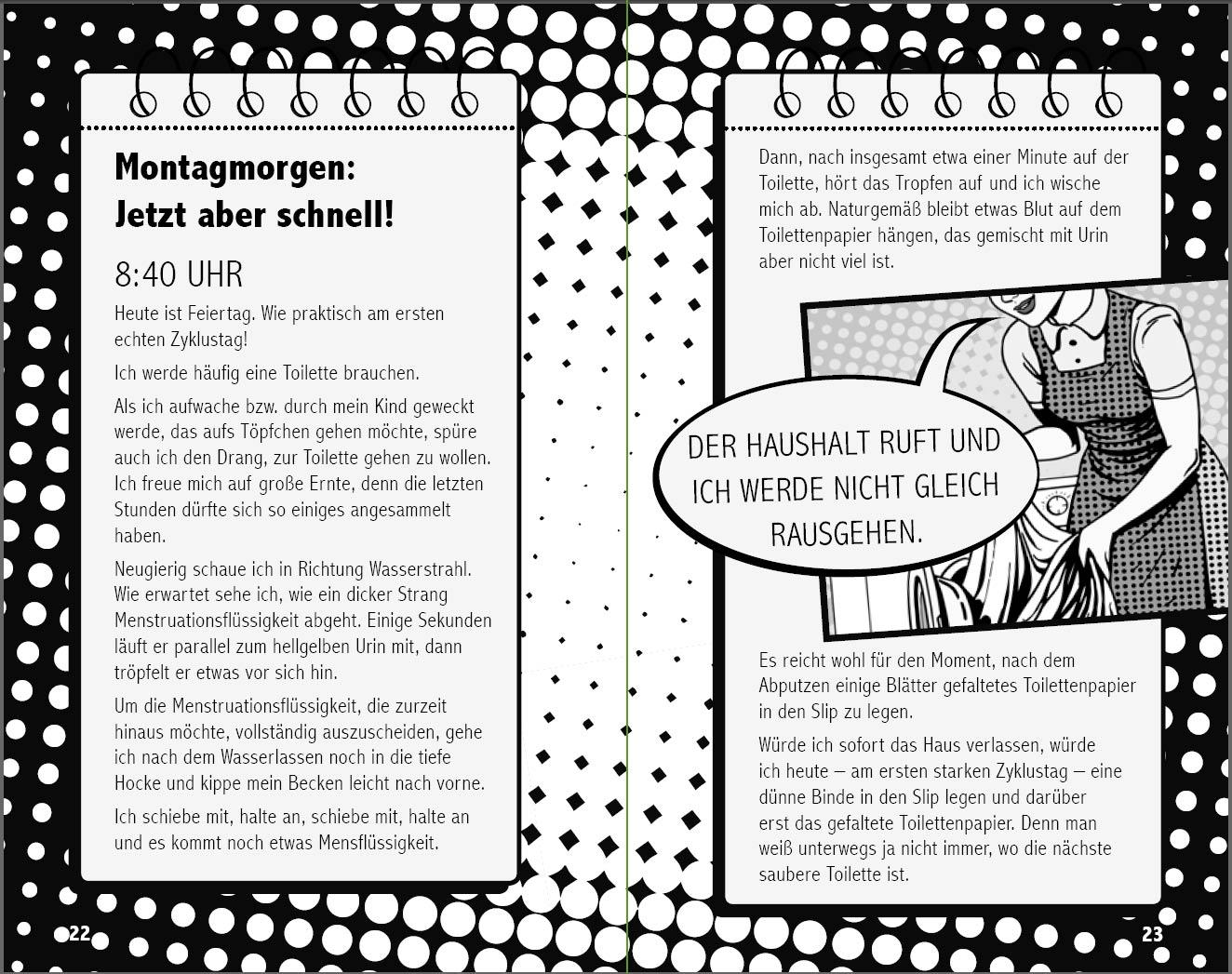 Beispielinhalt (Bild) Die freie Mens - Leas COMIC-TAGEBUCH für eine schmerzfreie Regel ohne Binden, Tampons und Co