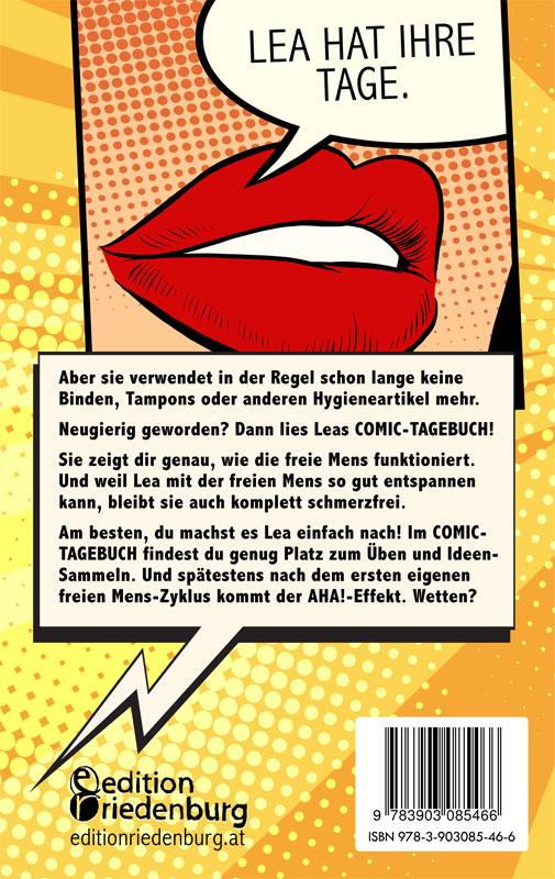 Rückseitencover Die freie Mens - Leas COMIC-TAGEBUCH für eine schmerzfreie Regel ohne Binden, Tampons und Co