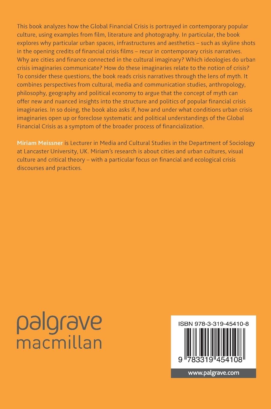 Rückseitencover Narrating the Global Financial Crisis