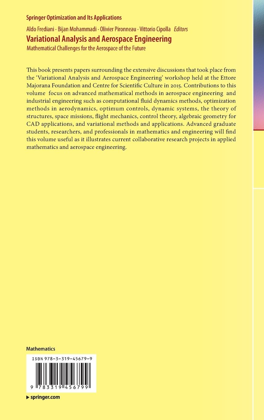 Rückseitencover Variational Analysis and Aerospace Engineering