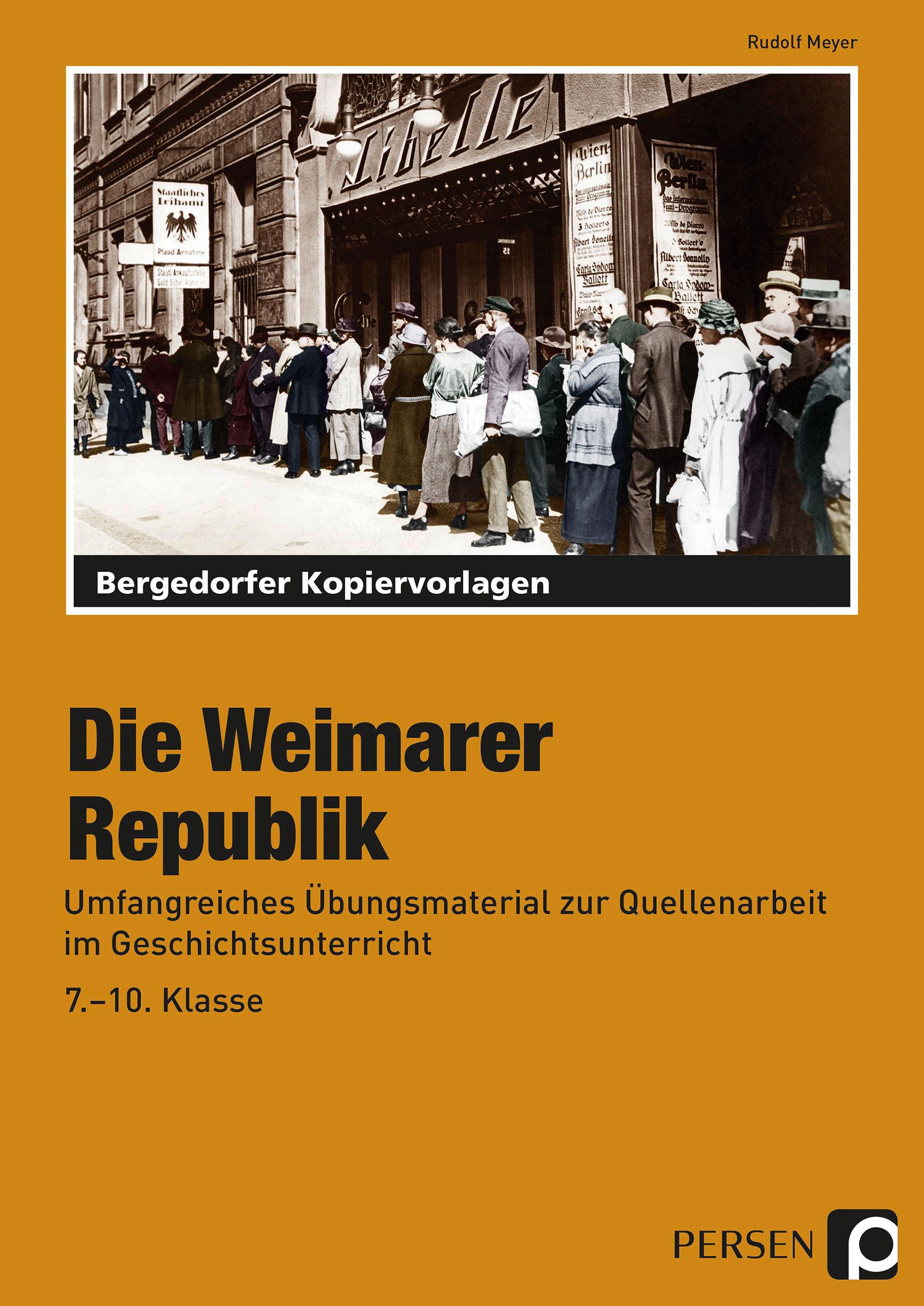 Vorderes Coverbild Die Weimarer Republik