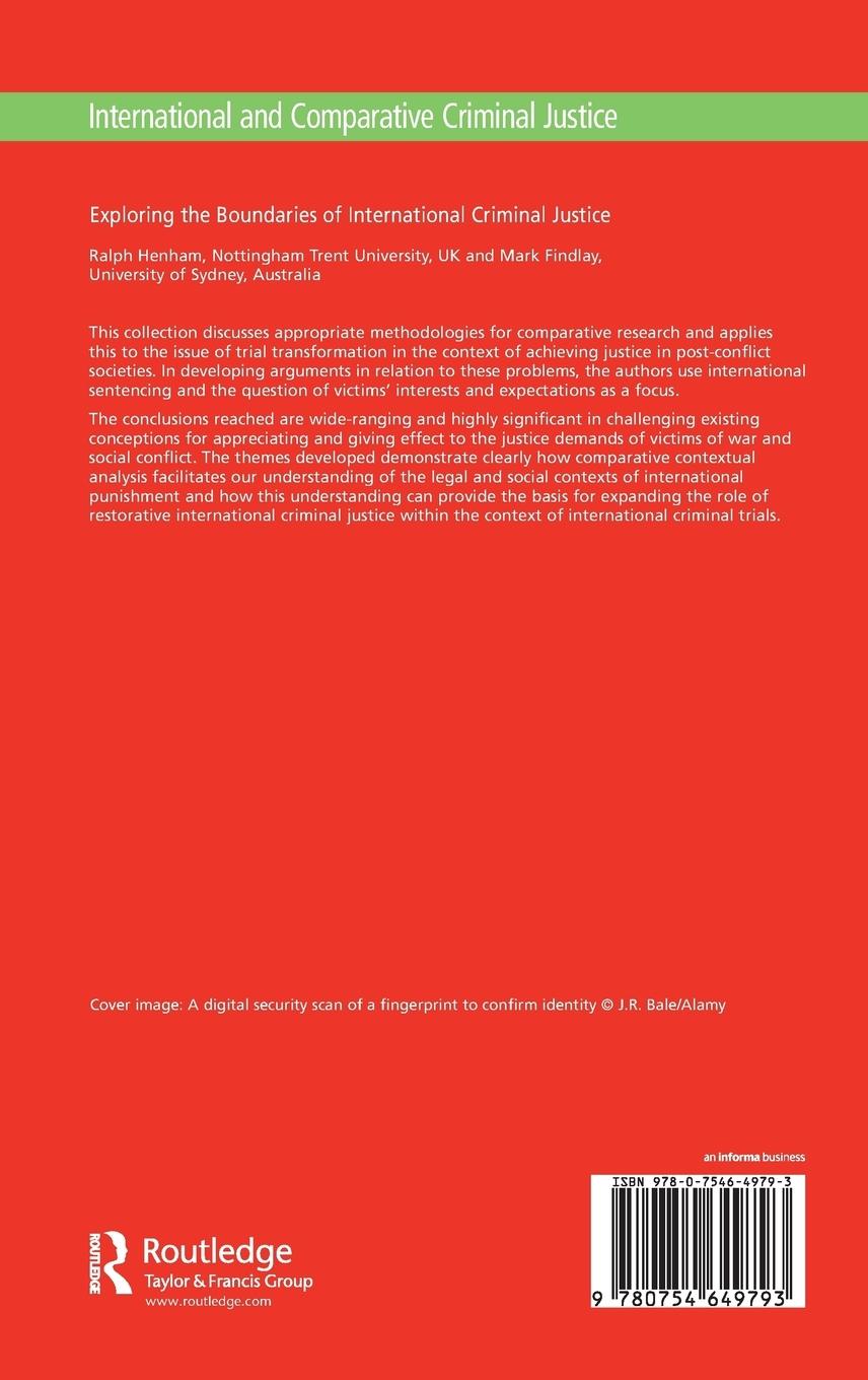 Rückseitencover Exploring the Boundaries of International Criminal Justice