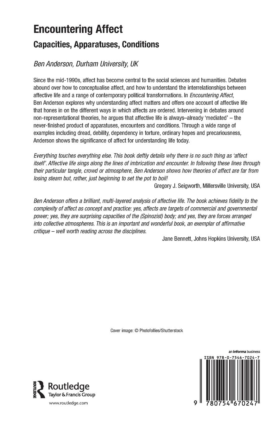 Rückseitencover Encountering Affect