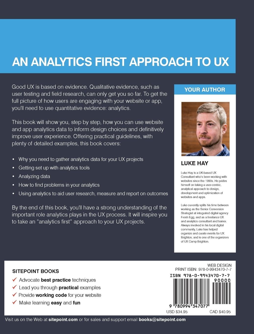 Rückseitencover Researching Ux: Analytics