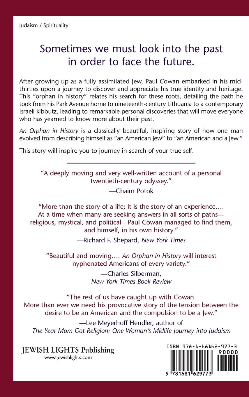 Rückseitencover An Orphan in History