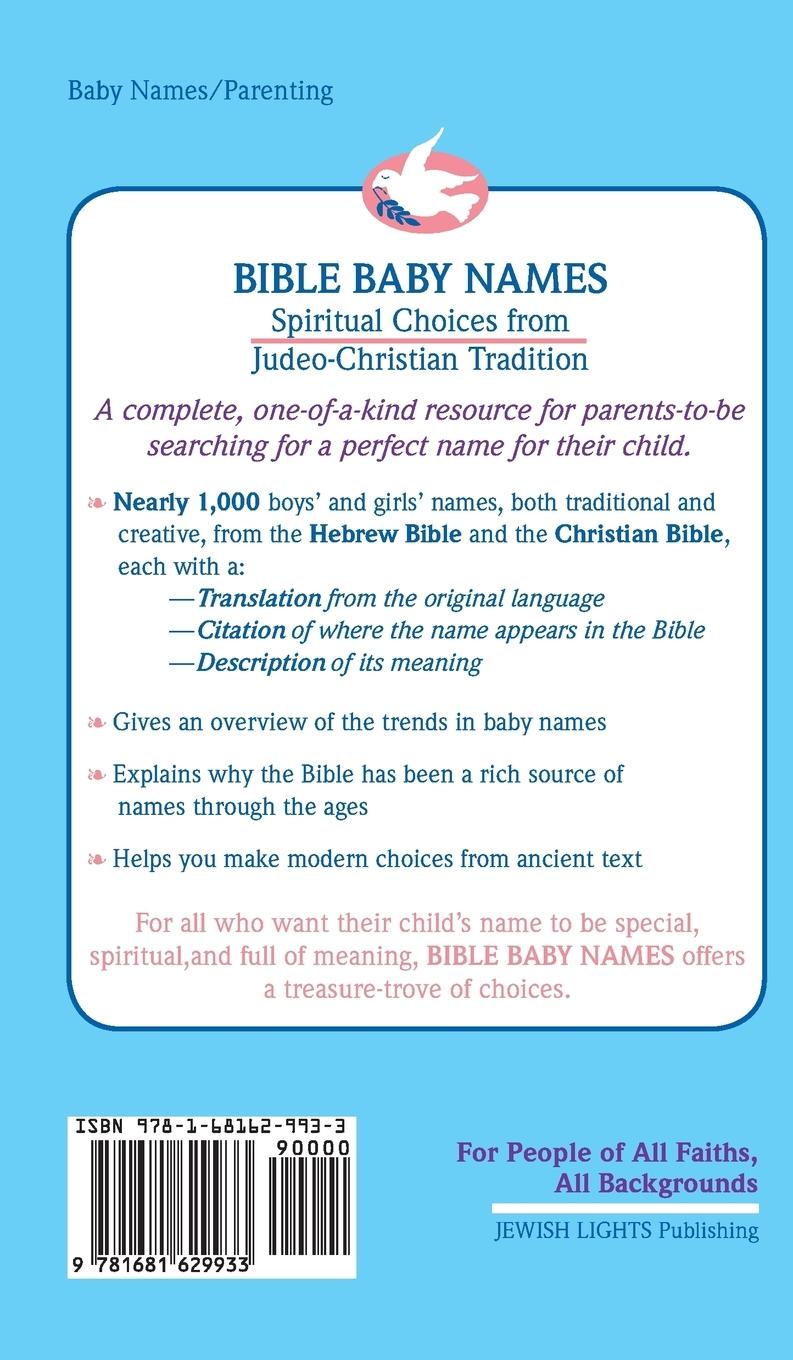 Rückseitencover Bible Baby Names