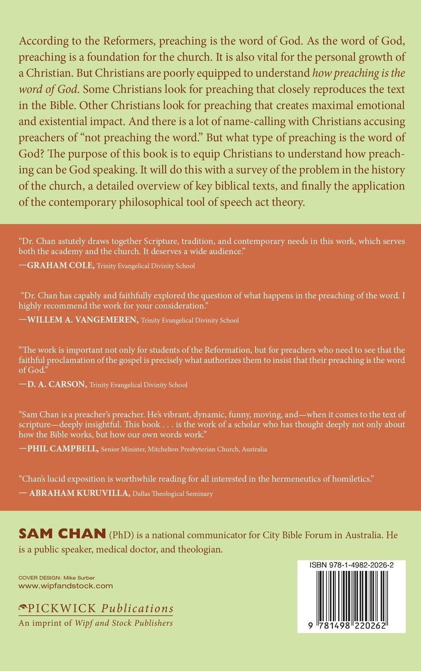 Rückseitencover Preaching as the Word of God