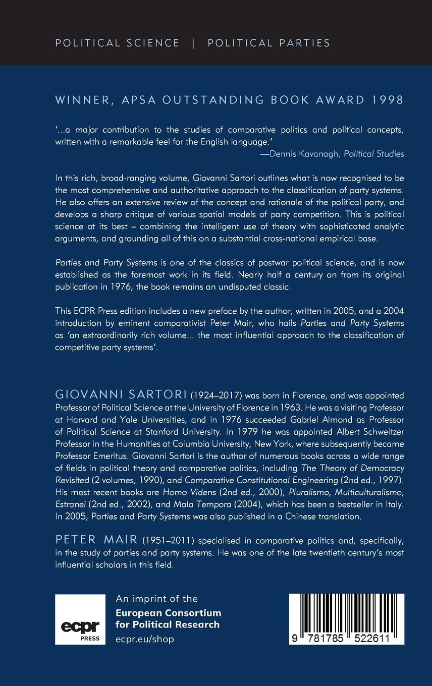 Rückseitencover Parties and Party Systems