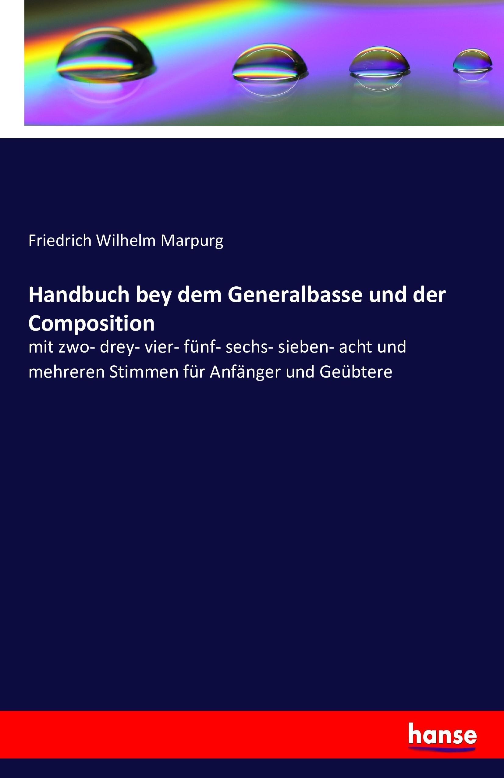 Vorderes Coverbild Handbuch bey dem Generalbasse und der Composition