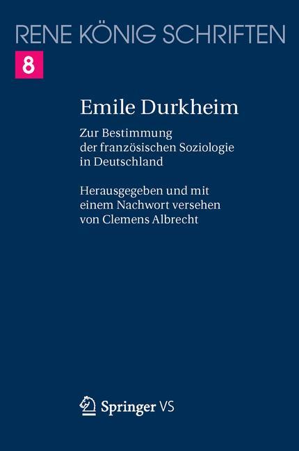 Vorderes Coverbild Emile Durkheim