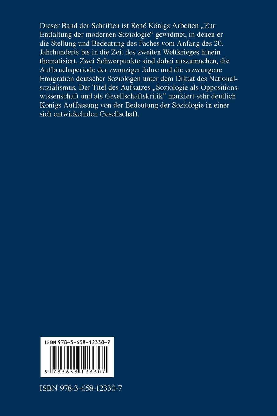 Rückseitencover Soziologie als Oppositionswissenschaft
