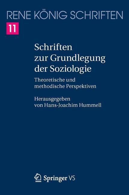 Vorderes Coverbild Schriften zur Grundlegung der Soziologie