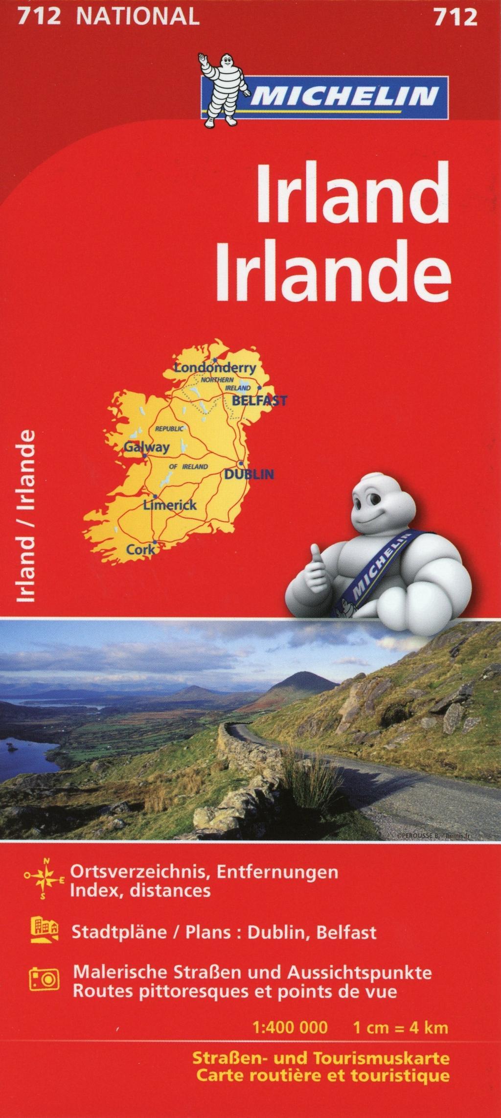 Vorderes Coverbild Michelin Nationalkarte Irland 1 : 400 000