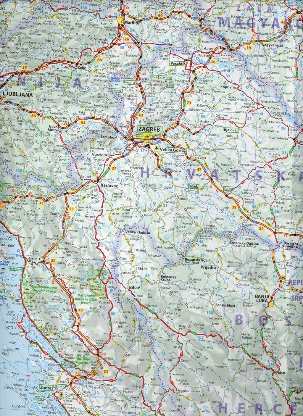 Beispielinhalt (Bild) Michelin Slowenien  Kroatien Bosnien und Herzegowina Serbien Montenegro Ehem. Jugosl. Rep Mazedonien 1 : 1 000 000