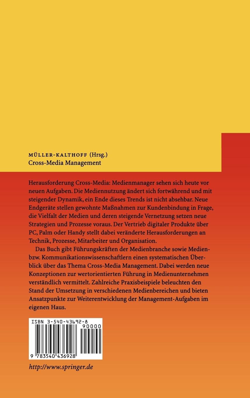Rückseitencover Cross-Media Management