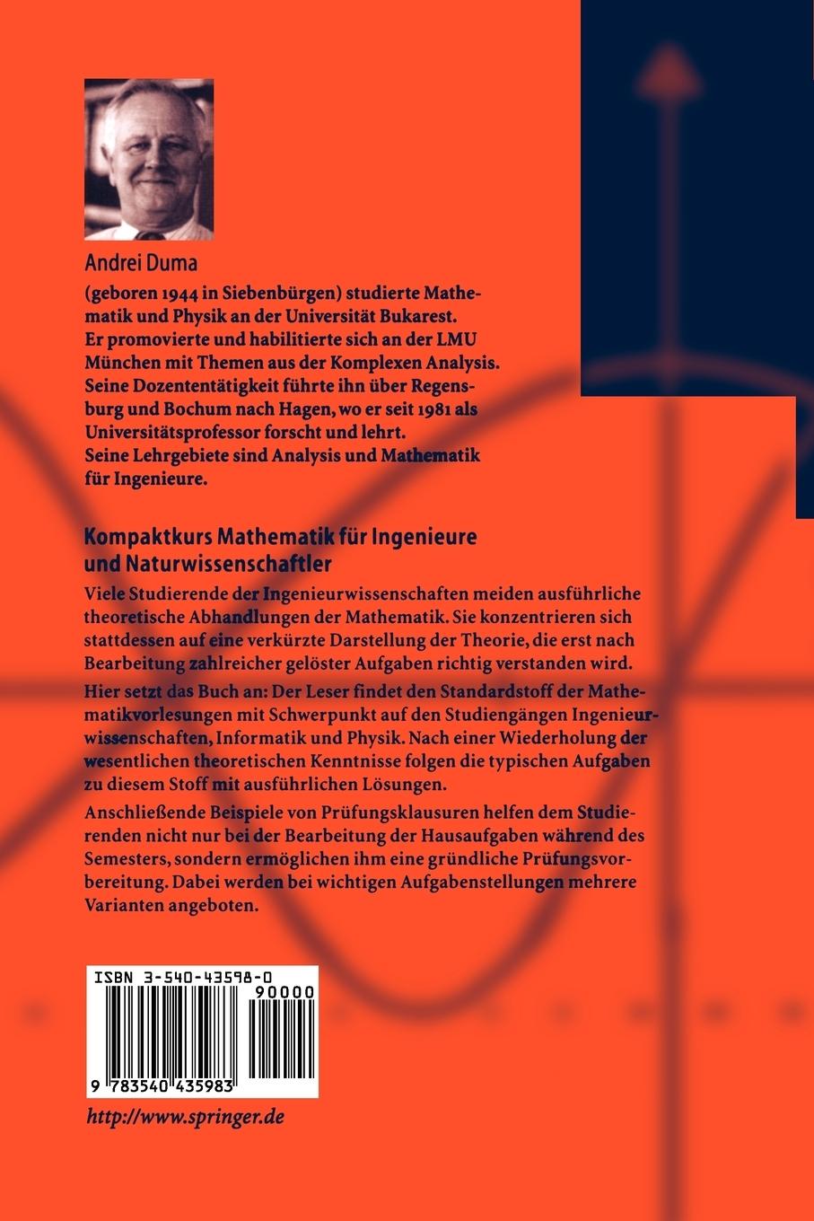 Rückseitencover Kompaktkurs Mathematik für Ingenieure und Naturwissenschaftler