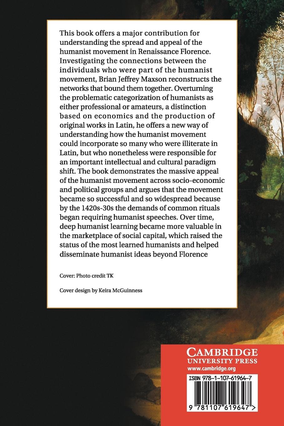 Rückseitencover The Humanist World of Renaissance Florence