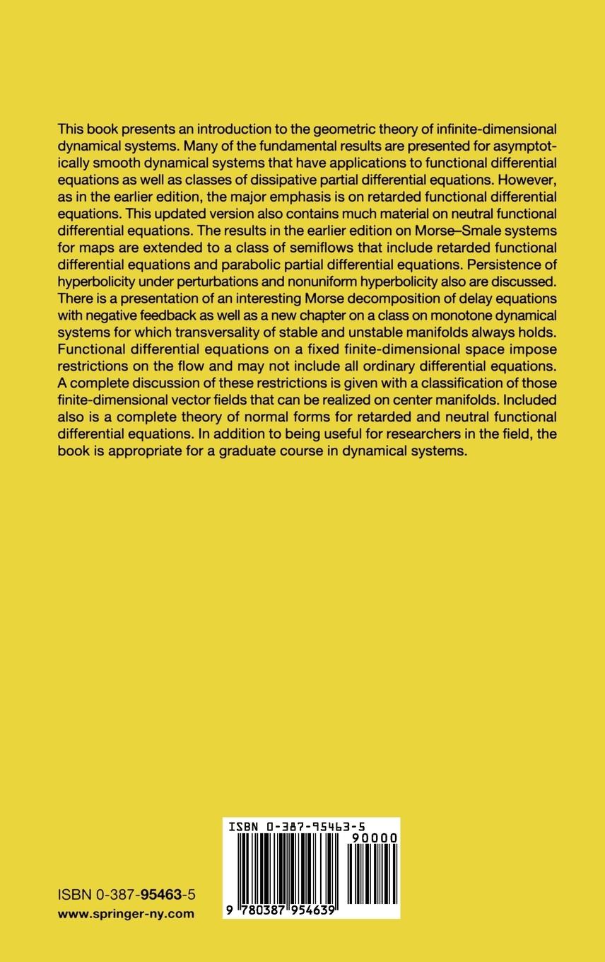 Rückseitencover Dynamics in Infinite Dimensions