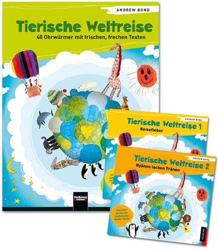 Vorderes Coverbild Tierische Weltreise, Paket (Buch und 2 Lieder-CDs)