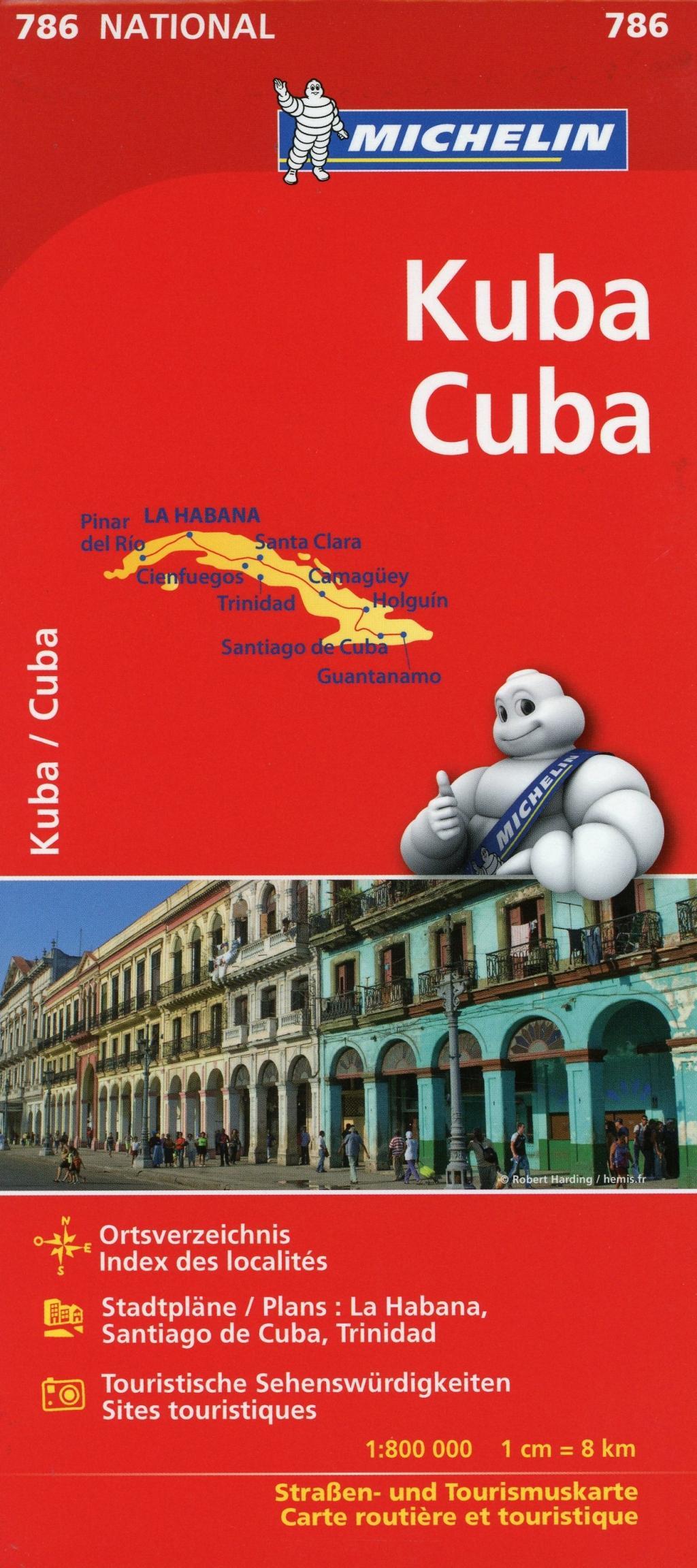 Vorderes Coverbild Michelin Nationalkarte Kuba / Cuba 1 : 800 000