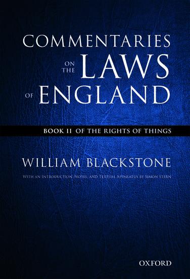 Vorderes Coverbild The Oxford Edition of Blackstone's: Commentaries on the Laws of England