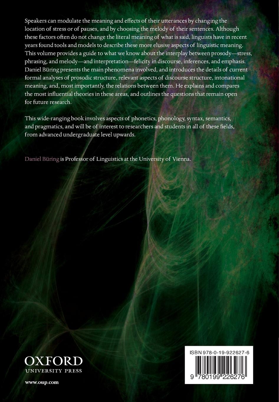 Rückseitencover Intonation and Meaning