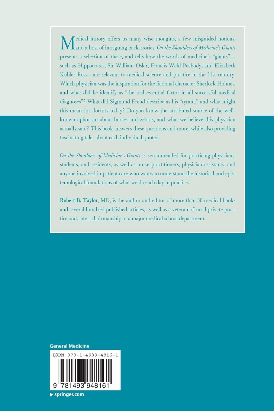 Rückseitencover On the Shoulders of Medicine's Giants