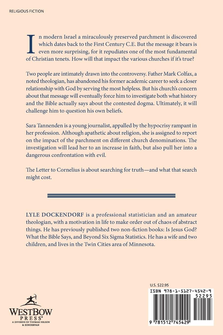 Rückseitencover The Letter to Cornelius