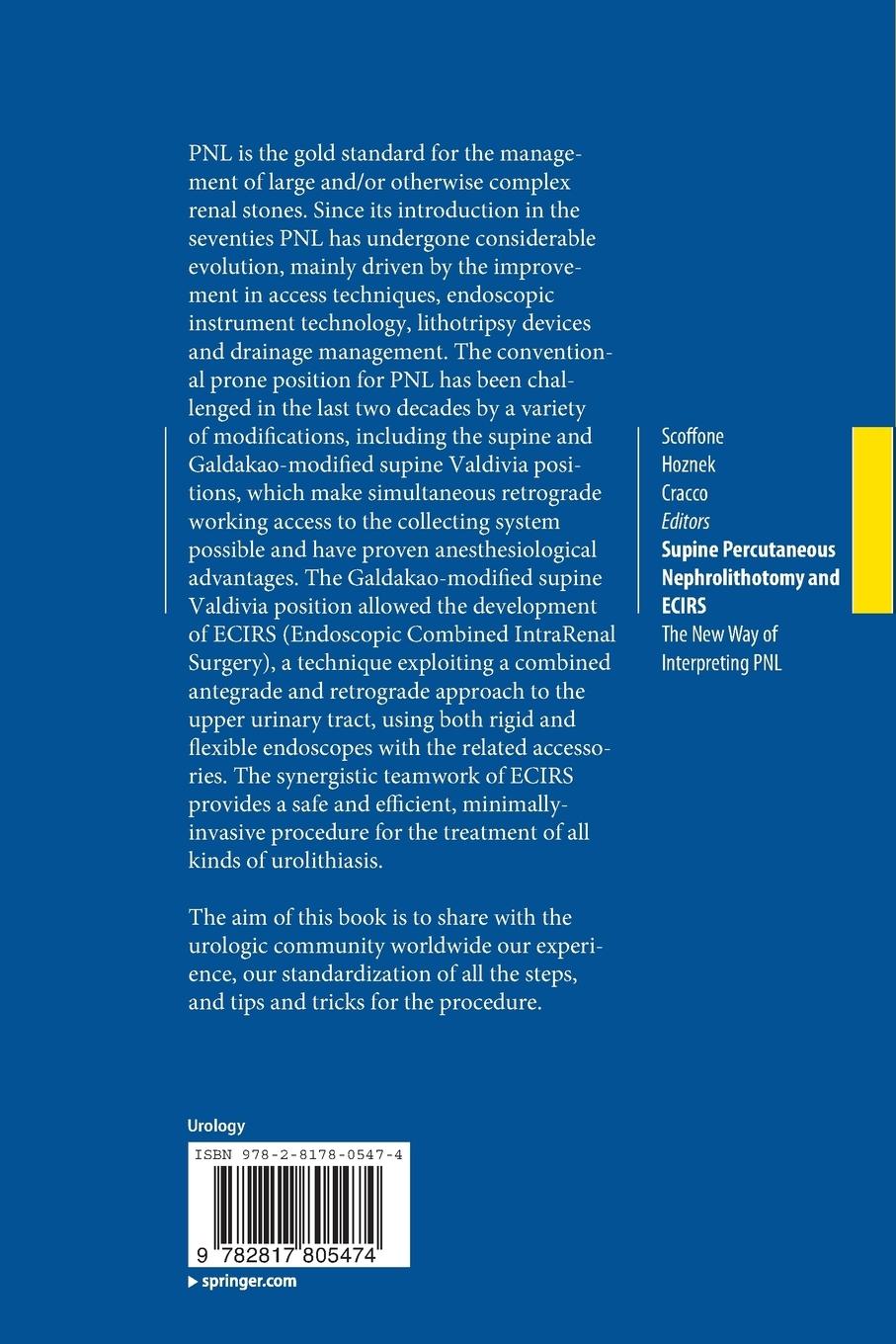 Rückseitencover Supine Percutaneous Nephrolithotomy and ECIRS