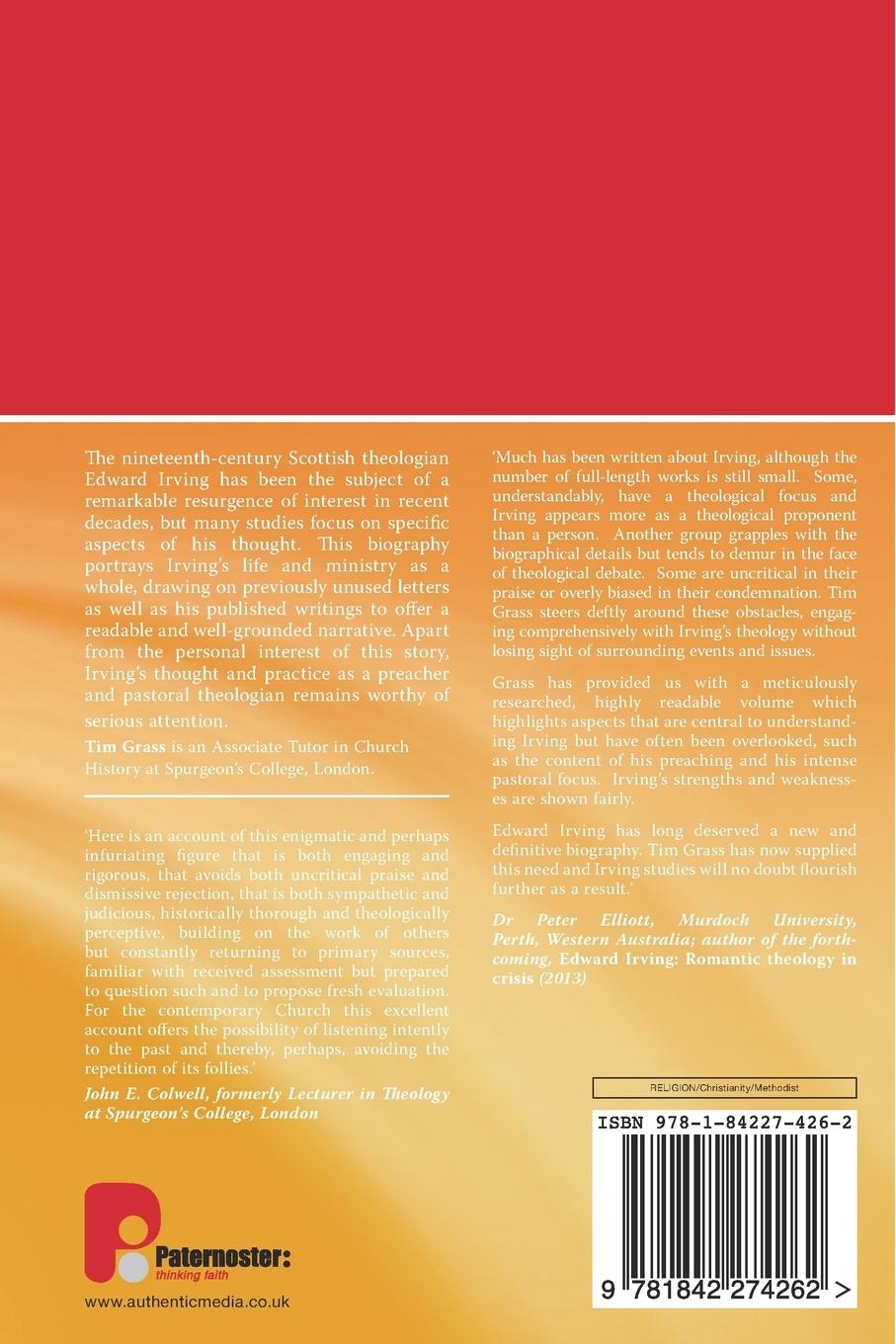 Rückseitencover Edward Irving, The Lord's Watchman