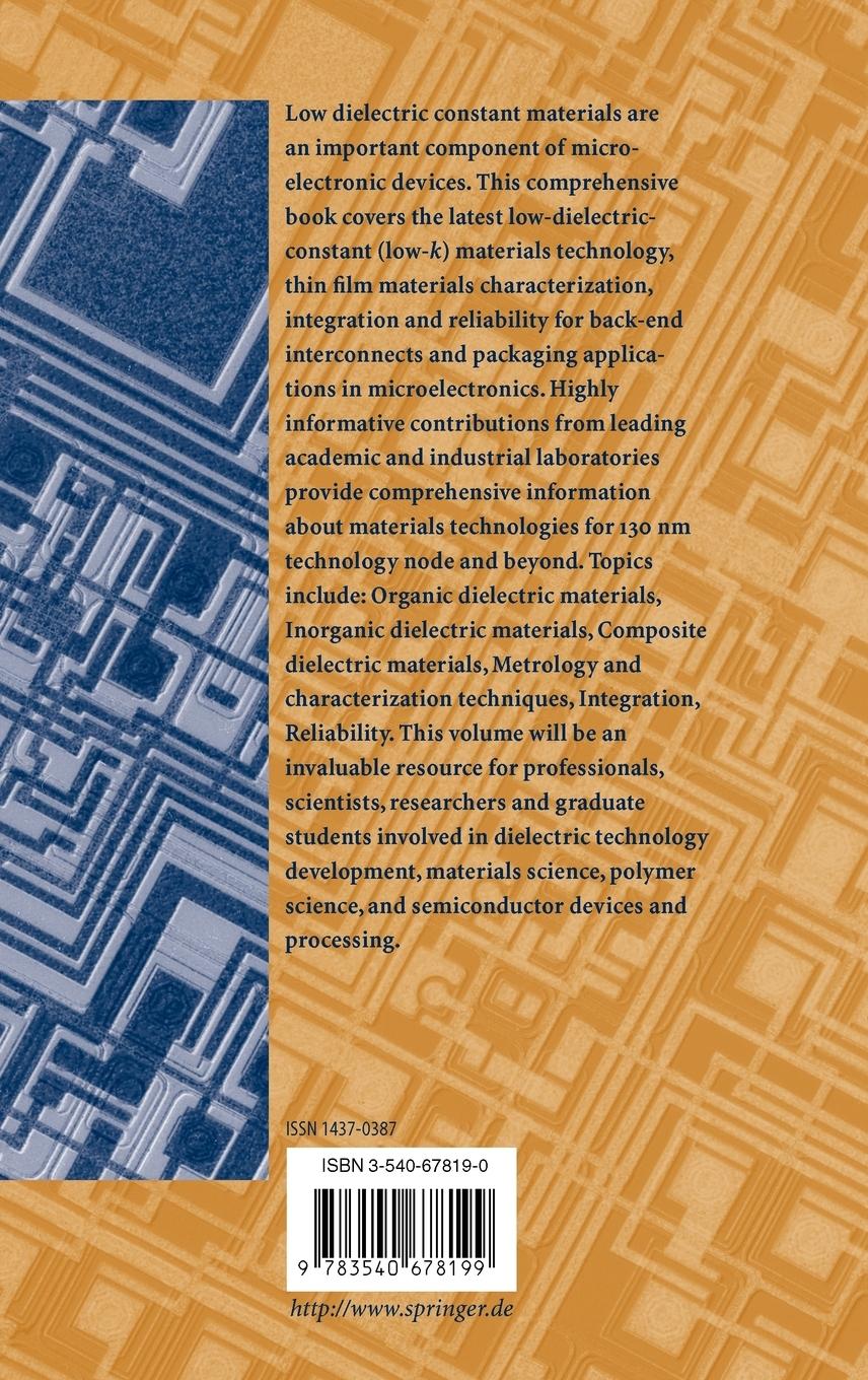 Rückseitencover Low Dielectric Constant Materials for IC Applications