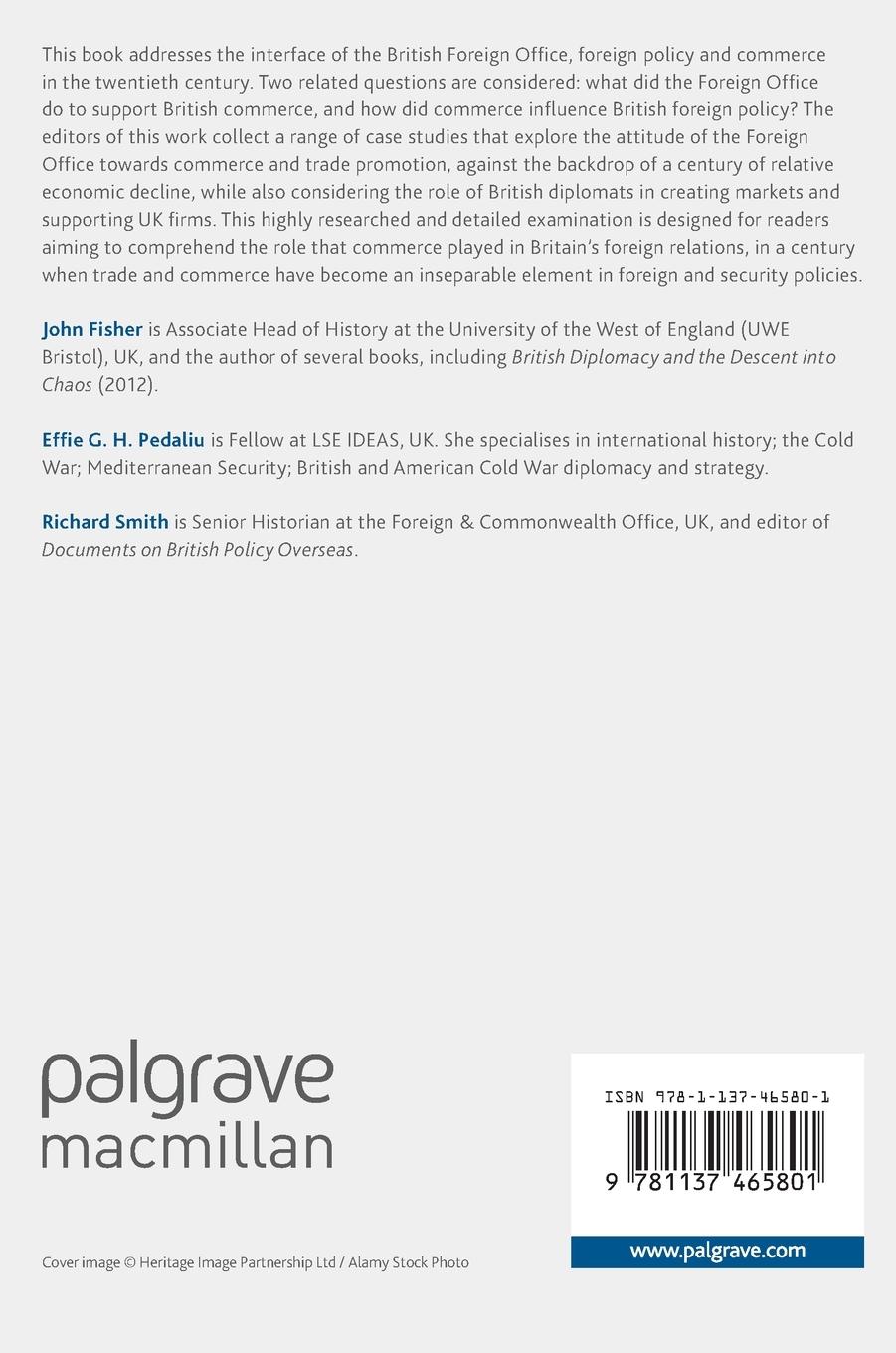 Rückseitencover The Foreign Office, Commerce and British Foreign Policy in the Twentieth Century